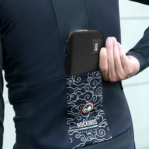 Velosipēda soma telefonam, atslēgām, makam, kartēm, naudai 0,15 l - melna