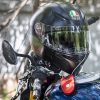 Velosipēda slēdzene ar ievelkamu auklu un kombinēto slēdzeni - sarkana
