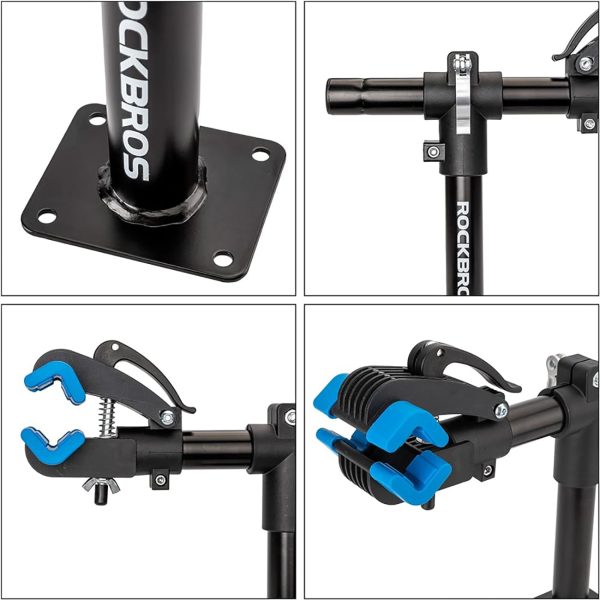 1027457-2-stojak-serwisowy-do-rowerow-mocowany-do-blatu-stol-rockbros-hurtownia-dropshipping-1.jpg Galda vai sienas stiprināmais velosipēdu remonta statīvs - melns