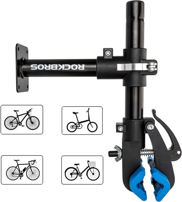 1027457-4-stojak-serwisowy-do-rowerow-mocowany-do-blatu-stol-rockbros-hurtownia-dropshipping-1.jpg Galda vai sienas stiprināmais velosipēdu remonta statīvs - melns