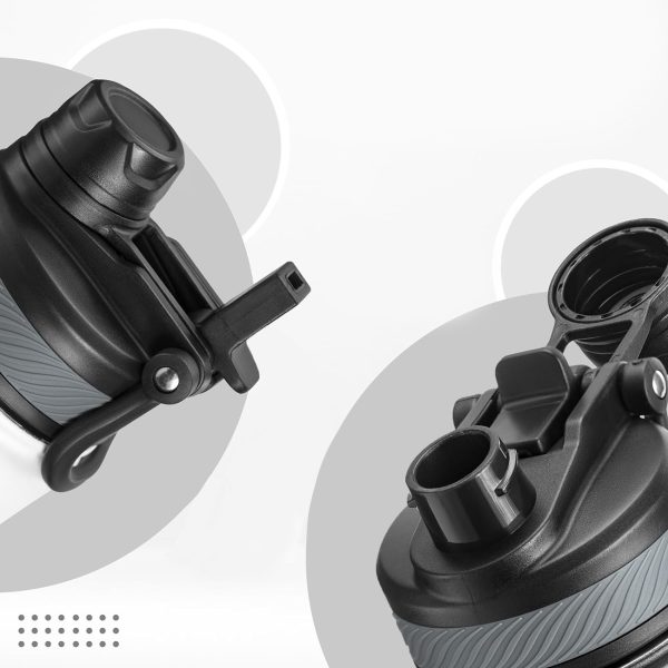 Termiskā velosipēda dzēriena pudele 620ml tērauda - melna