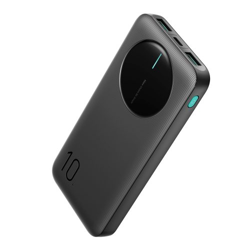 Powerbank JR-PBF12 10000mAh 2.4A 2x USB-A 1x USB-C - melns