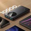 Powerbank JR-PBF12 10000mAh 2.4A 2x USB-A 1x USB-C - melns