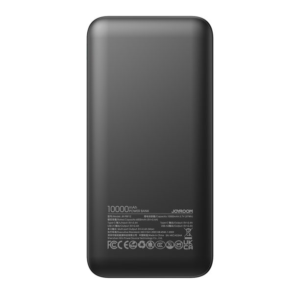 Powerbank JR-PBF12 10000mAh 2.4A 2x USB-A 1x USB-C - melns