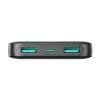 Powerbank JR-PBF13 5000mAh 2.4A 2x USB-A 1x USB-C - melns