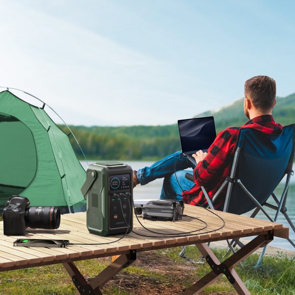 Ceļojumu pārnēsājamais akumulators 75000mAh 100W USB-C USB-A SOS signāla lampa - zaļa