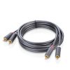Audio kabelis 2RCA (vīriešu) - 2RCA (vīriešu) 1m - pelēks