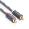 Audio kabelis 2RCA (vīriešu) - 2RCA (vīriešu) 1m - pelēks