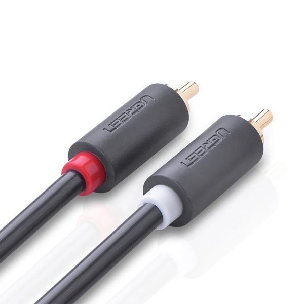 Audio kabelis 2RCA (vīriešu) - 2RCA (vīriešu) 1m - pelēks