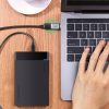 USB-C (vīriešu) - USB-A 3.0 (sieviešu) adapteris ar aukliņu - pelēks
