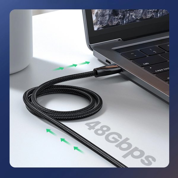 HDMI 2.1 8K 60Hz 4K 120Hz audio/video kabelis 1m - melns