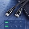 HDMI 2.1 8K 60Hz 4K 120Hz audio/video kabelis 1m - melns