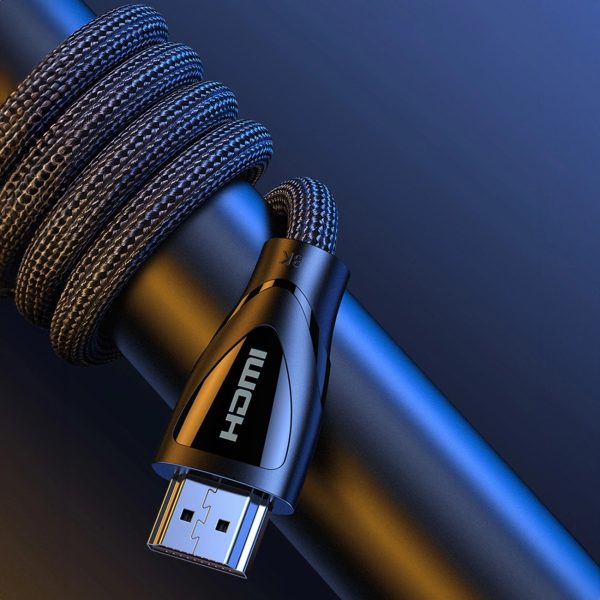 HDMI 2.1 8K 60Hz 4K 120Hz audio/video kabelis 1m - melns