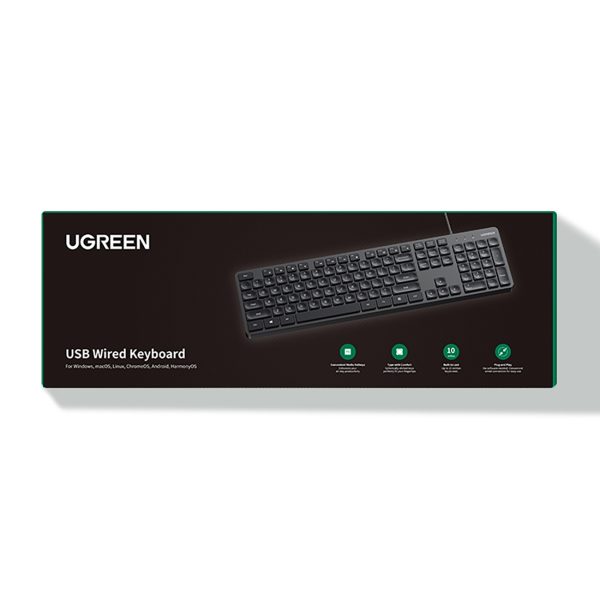 Vadu tastatūra ar Num Lock operētājsistēmai Windows MacOS iOS Linux 1,5 m - melna