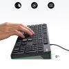 Vadu tastatūra ar Num Lock operētājsistēmai Windows MacOS iOS Linux 1,5 m - melna
