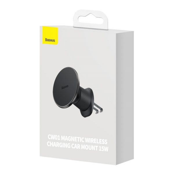 Automašīnas turētājs iPhone ar 15 W induktīvo lādētāju gaisa ventilācijas atverei - melns