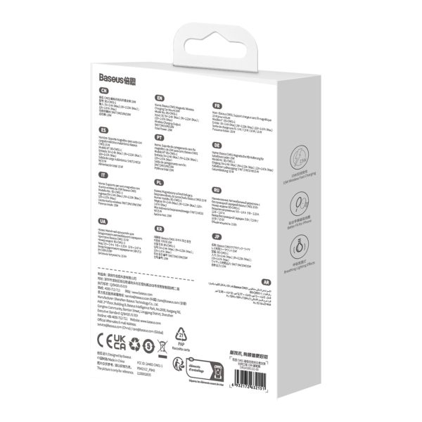 Automašīnas turētājs iPhone ar 15 W induktīvo lādētāju gaisa ventilācijas atverei - melns