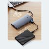 13w1 centrmezgla adapteris PortalJoy sērija USB-C HDMI DP VGA USB-A PD RJ45 SD TF AUX - szary