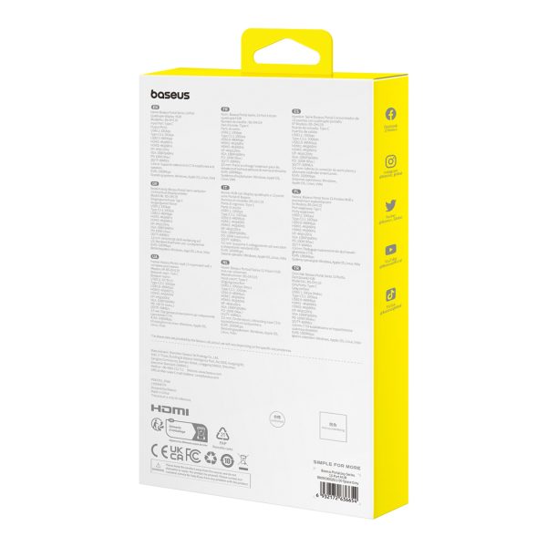 13w1 centrmezgla adapteris PortalJoy sērija USB-C HDMI DP VGA USB-A PD RJ45 SD TF AUX - szary