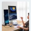 13w1 centrmezgla adapteris PortalJoy sērija USB-C HDMI DP VGA USB-A PD RJ45 SD TF AUX - szary