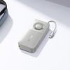 Free2Pull 10000mAh 30W Powerbank ar USB-C portu un ievelkamu USB-C kabeli - pelēks