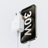USB-C PD 30W QC SFC sienas lādētājs + 1m USB-C kabelis - balts