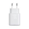 USB-C PD 30W QC SFC sienas lādētājs + 1m USB-C kabelis - balts