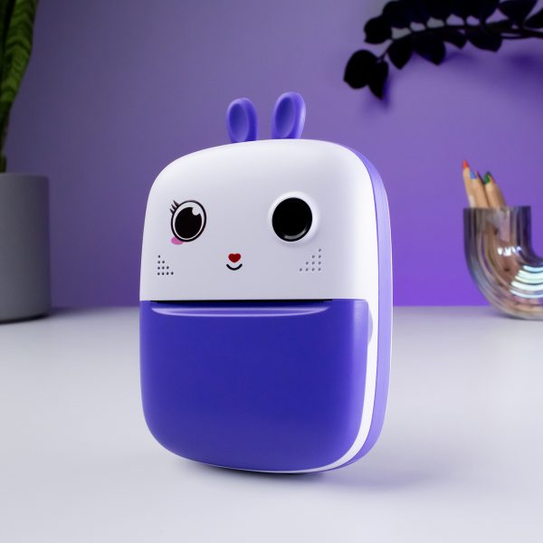 Mini termoprinteris bērniem ar kameru un videokameru - violets