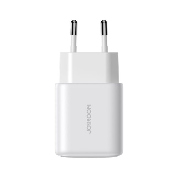 USB-C USB-A 20W PD QC 3.0 sienas lādētājs - balts