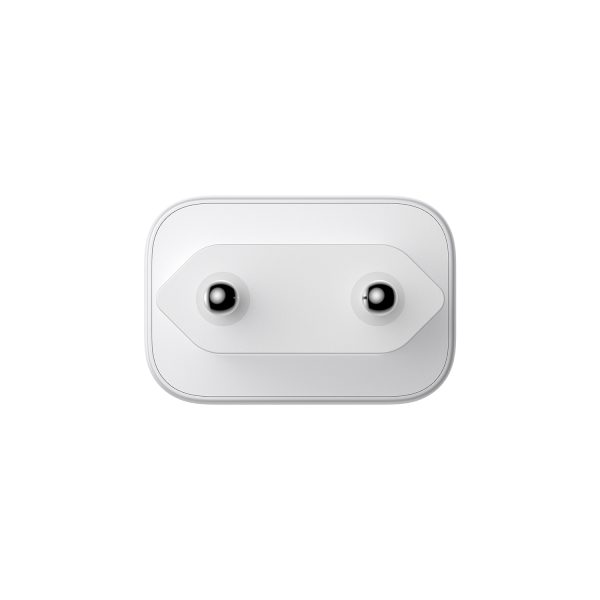 USB-C USB-A 20W PD QC 3.0 sienas lādētājs - balts