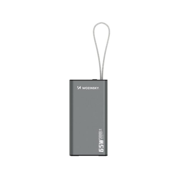 Powerbank K65+ 65W 30000mAh 2x USB-C 1x USB-A 65W - melns