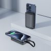 Magnētiskā pārnēsājamā uzlādes ierīce 10000mAh 30W Qi2 ar MagSafe tehnoloģiju - melna