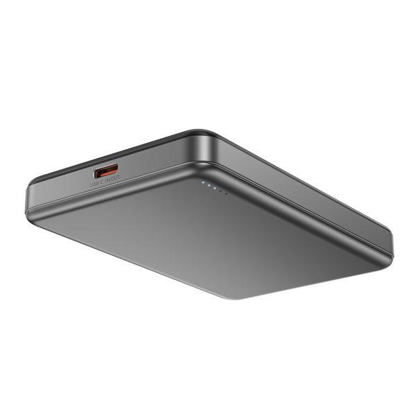 Magnētiskā pārnēsājamā baterija 10000mAh PD20W MagSafe Ultra Thin - melna