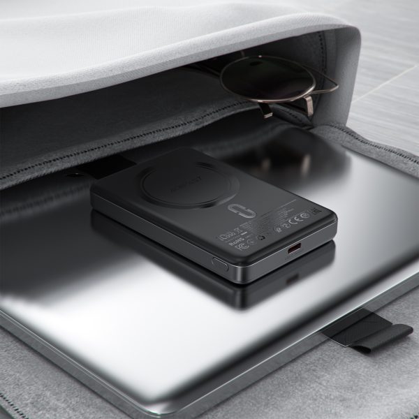 Magnētiskā pārnēsājamā baterija 10000mAh PD20W MagSafe Ultra Thin - melna