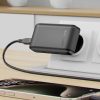 65 W GaN 2 USB-C USB-A īpaši plāns, plakans sienas lādētājs - melns