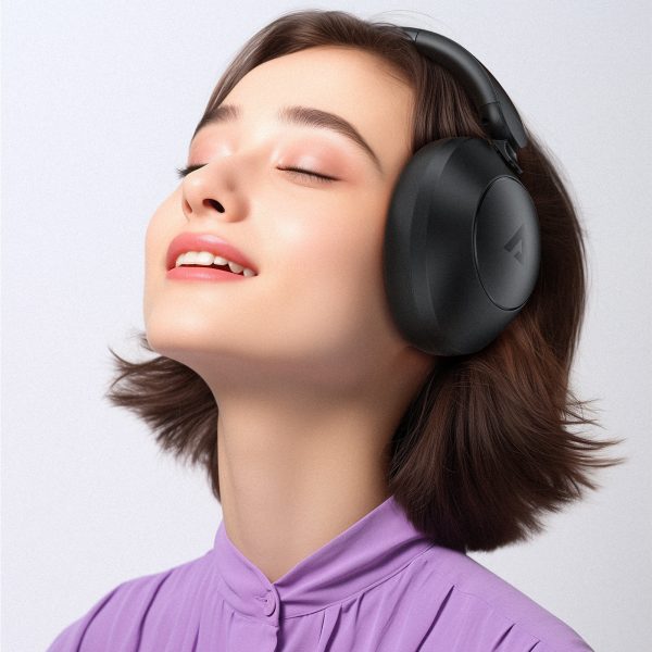 H3 Bluetooth bezvadu austiņas ar ANC USB-C IPX4 - melnas