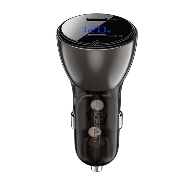 1027496-1-ladowarka-samochodowa-60w-2-usb-c-z-wyswietlaczem-acefast-hurtownia-dropshipping-1.jpg 60 W 2x USB-C automašīnas lādētājs ar displeju un metāla korpusu - melns