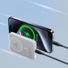 Magnētiskā pārnēsājamā uzlādes ierīce 10000 mAh ar USB-C kabeli 25 cm - balta