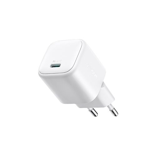 Mini 30W GaN USB-C sienas lādētājs - balts