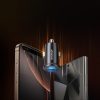 Mini 15W automašīnas lādētājs USB-A USB-C - melns
