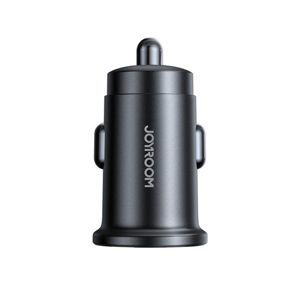 Mini 15W automašīnas lādētājs USB-A USB-C - melns