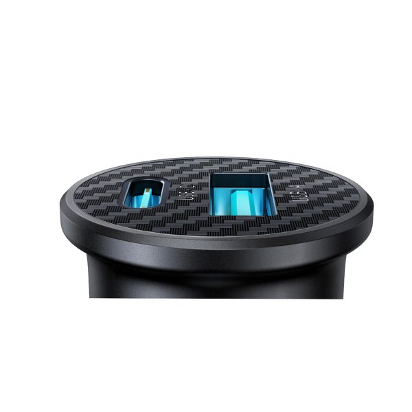 Mini 15W automašīnas lādētājs USB-A USB-C - melns