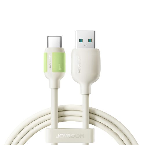 USB-A - USB-C kabelis ar fluorescējošu uzgali 1,2 m - bēšs