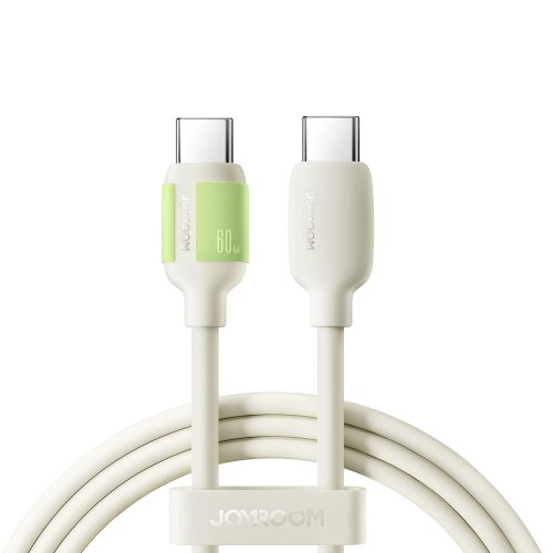 USB-C - USB-C kabelis ar fluorescējošu uzgali 60W 1.2m - bēšs