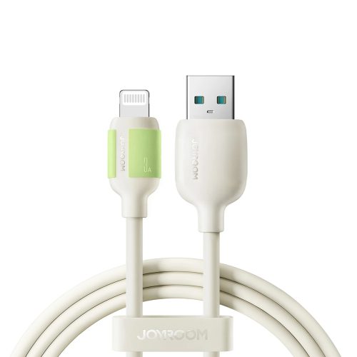 Kabelis USB-A - iPhone Lightning ar fluorescējošu uzgali 3A 2m - bēšs