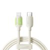 USB-C - iPhone Lightning kabelis ar dienasgaismas uzgali 2m 30W - bēšs