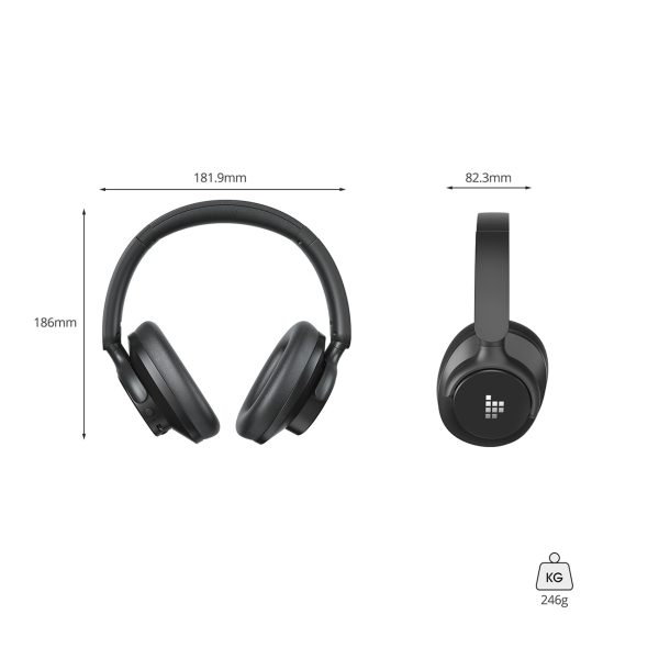 Soundfii Q20 ANC bezvadu Bluetooth 5.3 austiņas - melnas