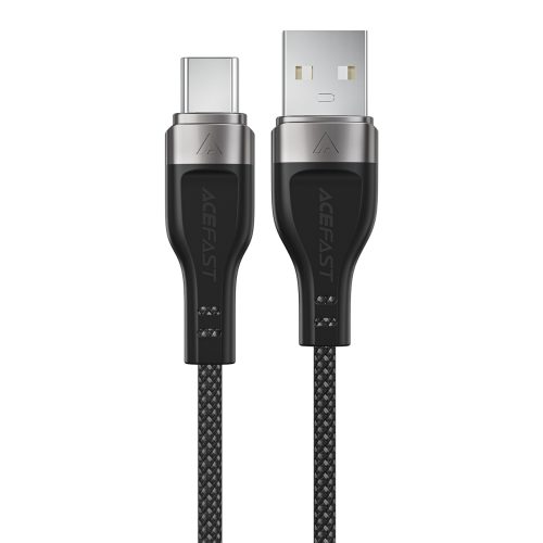 Kabelis USB-A - USB-C 3A ar magnētisku organizatoru 1,2 m - melns