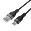 Kabelis USB-A - USB-C 3A ar magnētisku organizatoru 1,2 m - melns