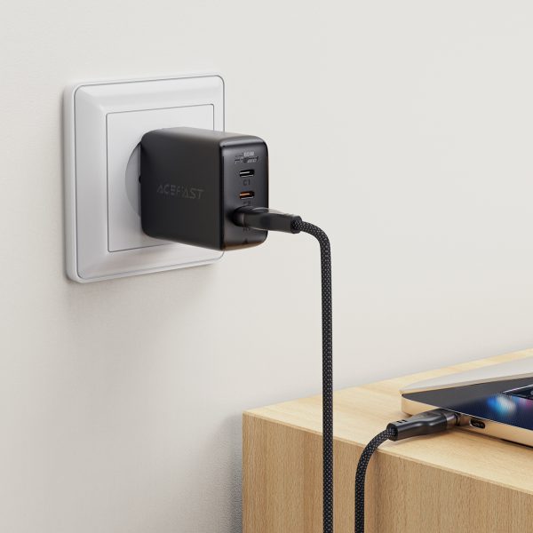 Kabelis USB-A - USB-C 3A ar magnētisku organizatoru 1,2 m - melns